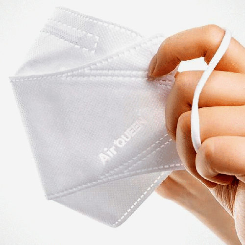 Air queen Nano Mask 3-Layer Nano-Filter Face Mask for Adults, Lightweight and Breathable with Soft and Elastic Ear Loop, Reusable (White) 100pcs - Image 5