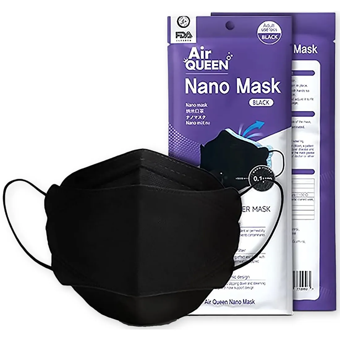 1,000 Pcs AirQueen Nano KF94 Face Mask (Black)